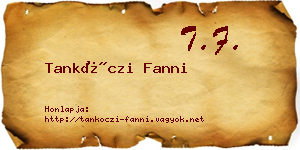 Tankóczi Fanni névjegykártya