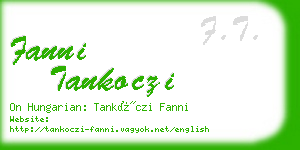 fanni tankoczi business card